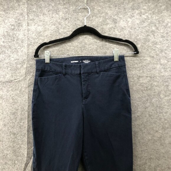 Old Navy High Rise Pixie Skinny Pants Womens Size 6 Navy Blue Stretch - Picture 3 of 10